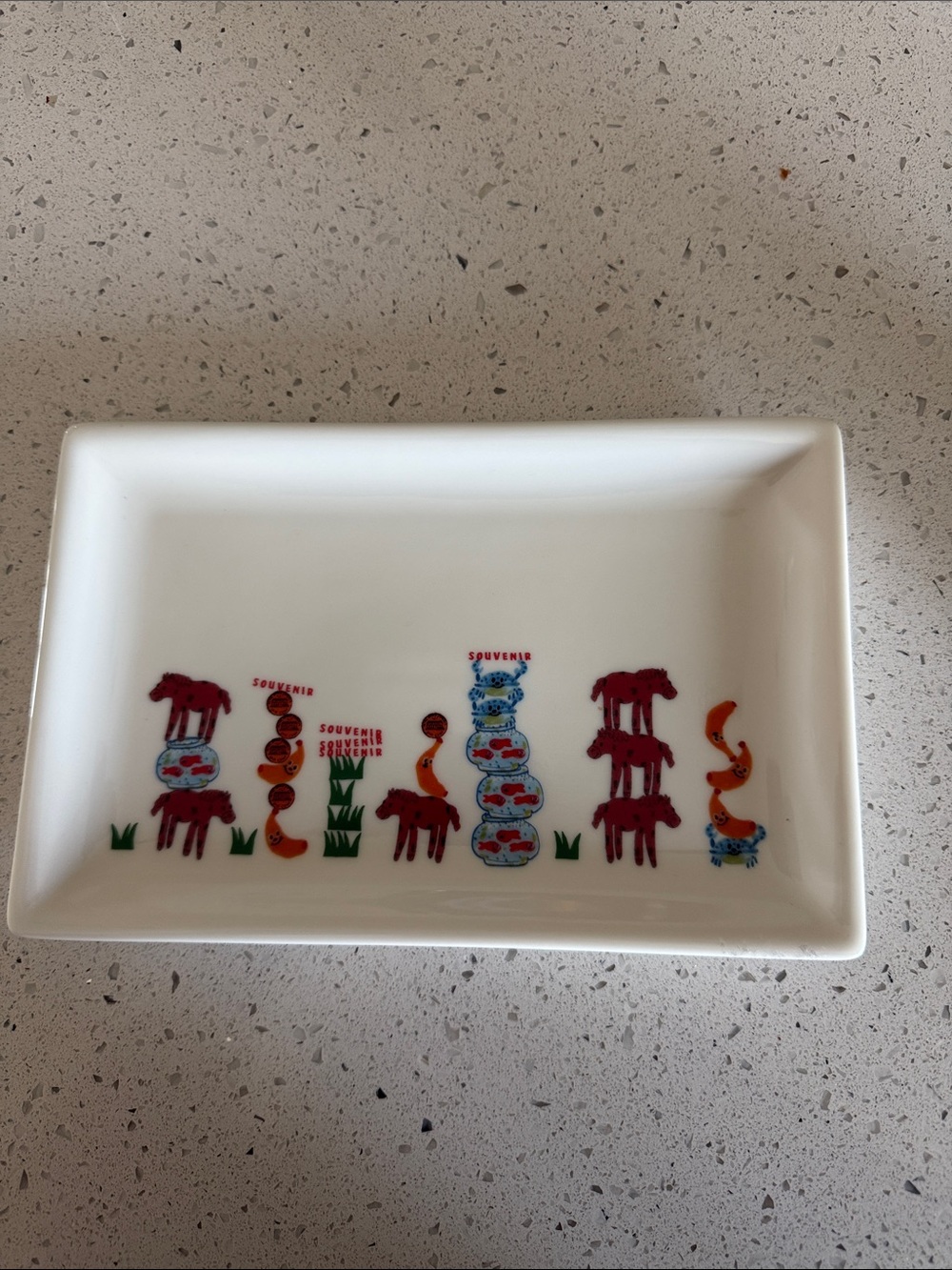 Fish Eddy White Ceramic Trinket Dish
